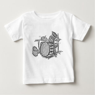 Drum kit rock band grunge baby T-Shirt