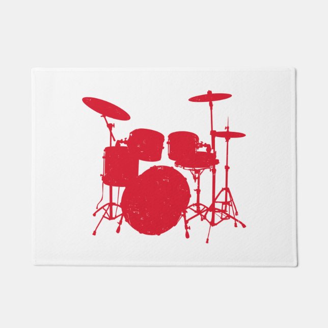 Drum Kit Silhouette Doormat (Front)