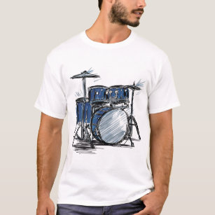 DRUM KIT SKETCH MUSIC T-Shirt