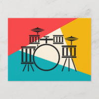 Drum Kit Tri-Colour - Turquoise Coral Gold