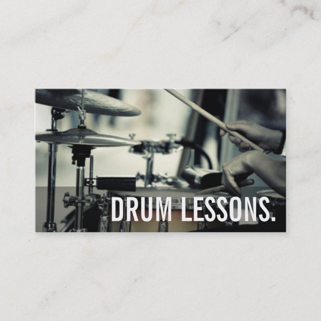 Drum lessons business cards (Front)