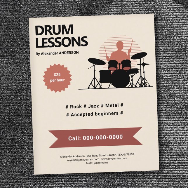 Drum Lessons Flyer (Drum Lessons Flyer)