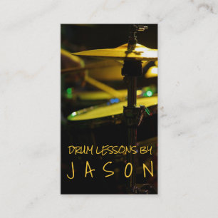 Drum Lessons Instrument Music Instructor Business Card