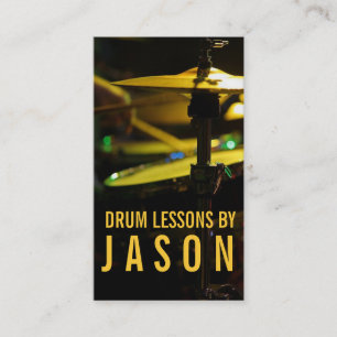 Drum Lessons Instrument Music Instructor Business Card
