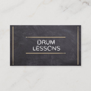 Drum Lessons Music Teacher Instructor Chalk Sticks Business Card