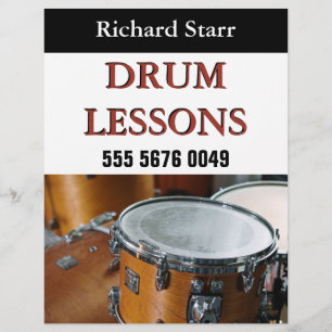 DRUM Lessons Teacher Business Advertising Flyer