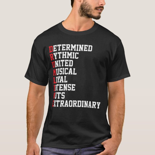 Drum Line Drumline Marching Band T-Shirt (Front)