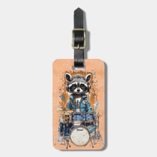 drum lovers luggage tag
