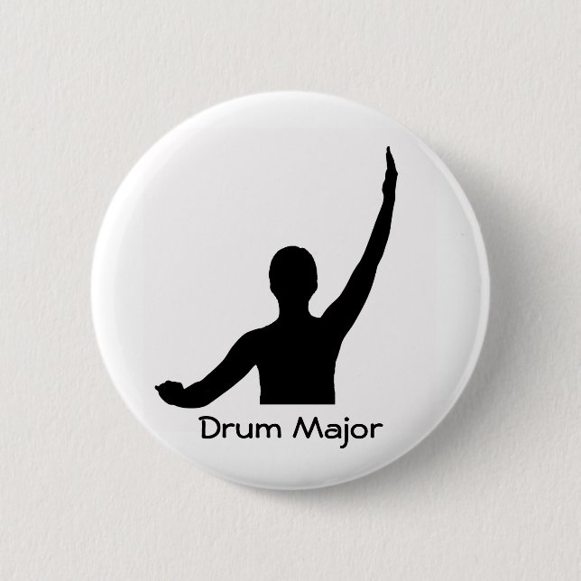 Drum Major 6 Cm Round Badge (Front)