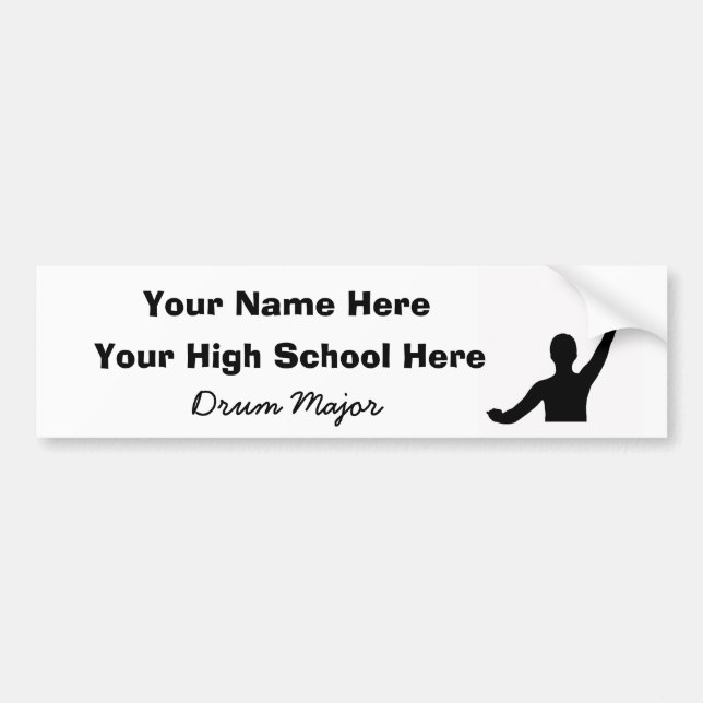 Drum Major Bumper Sticker (Front)