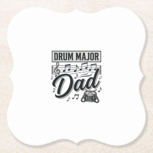 Drum Major Dad Vintage Music Shirt Design_1 Paper Coaster