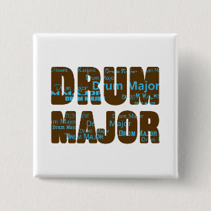Drum Major Font 15 Cm Square Badge