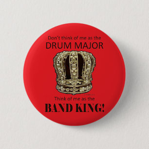 Drum Major King 6 Cm Round Badge