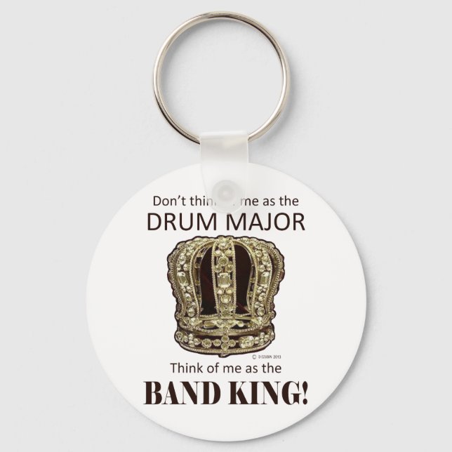 Drum Major King Key Ring (Front)