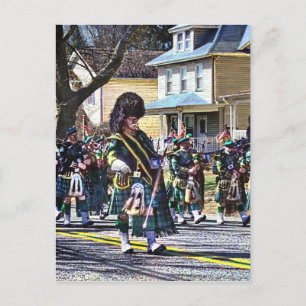 Drum Major of Pipe Band Postcard