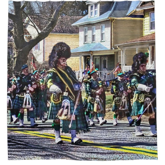 Drum Major of Pipe Band Shower Curtain (Front)