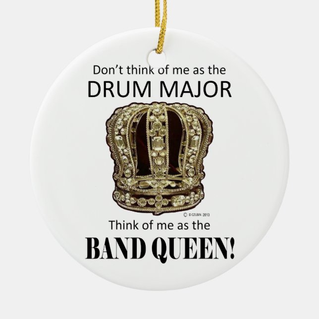 Drum Major Queen Ceramic Tree Decoration (Front)