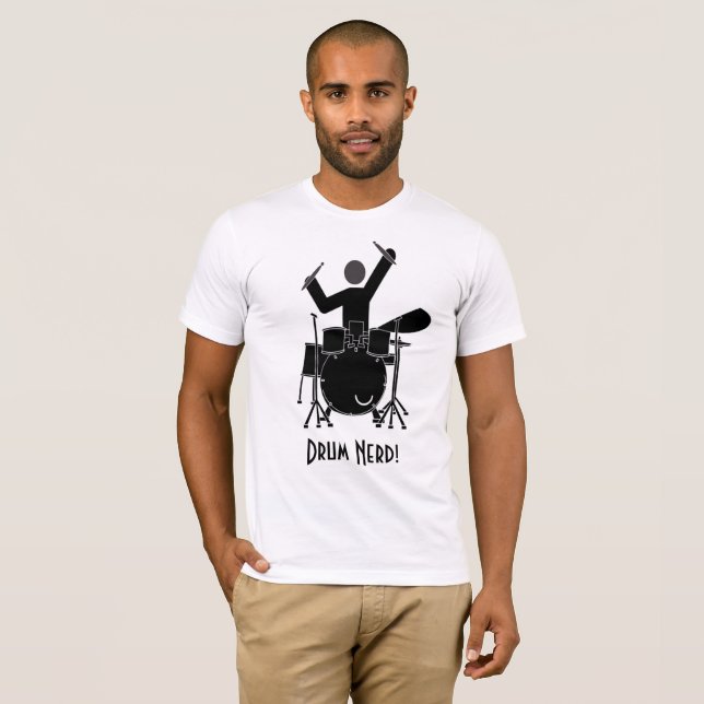 Drum Nerd Custom Tee! T-Shirt (Front Full)