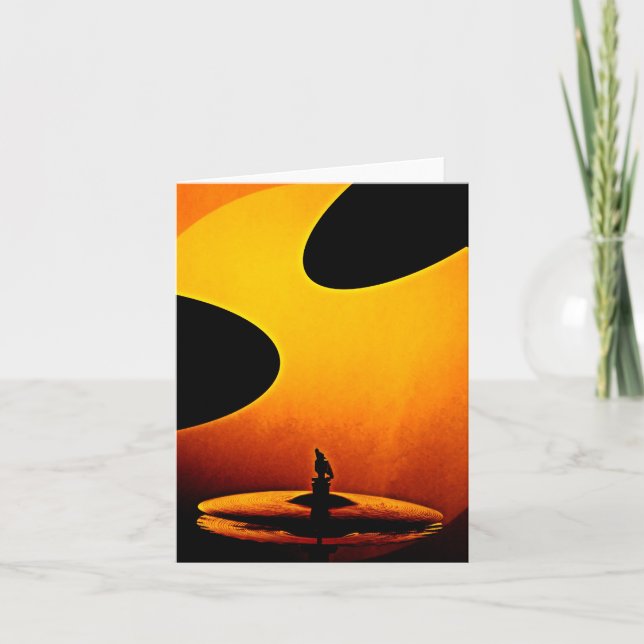 Drum or Drummer Greeting Card or Note Card (Front)