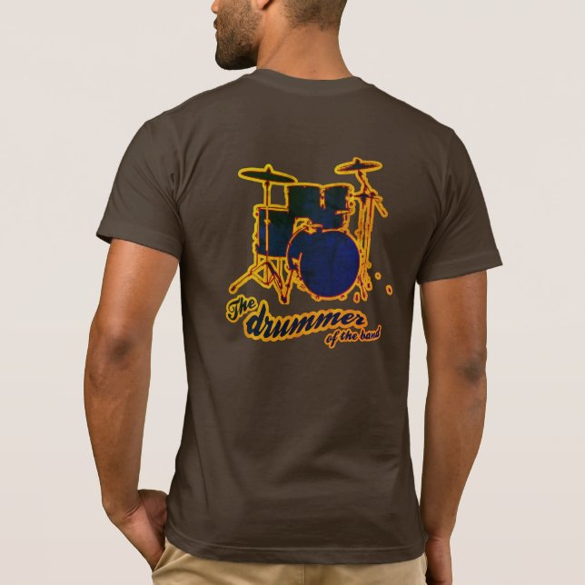 Drum player cool music T-Shirt (Back)