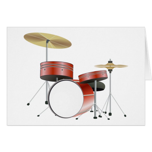 Drum Set Blank Card (Front Horizontal)