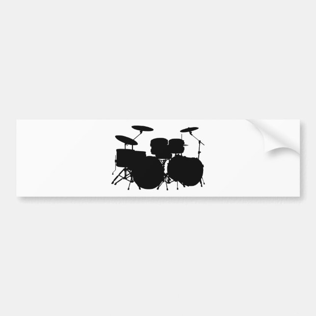 Drum Set Bumper Sticker (Front)