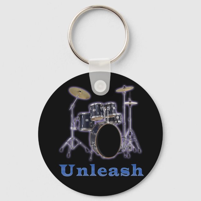 Drum set designs key ring (Front)