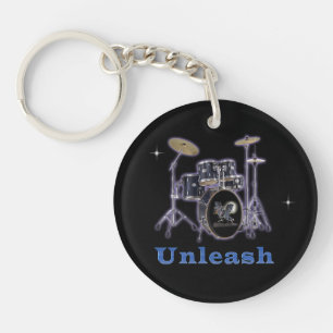 Drum set designs keychain