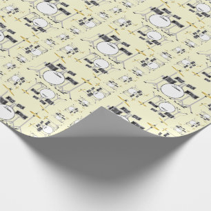 Drum Set Drummer Band Teacher Musician Wrapping Paper
