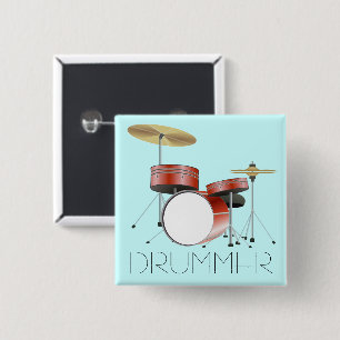 Drum Set Drummer Button