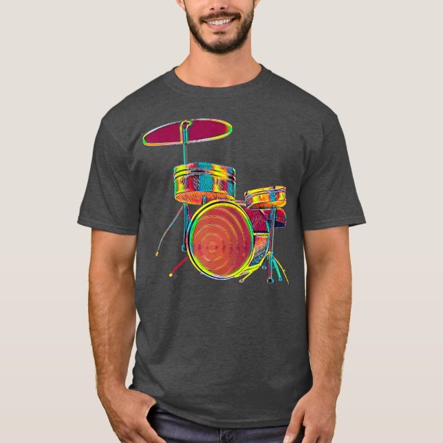 Drum Set Drummer T-Shirt (Front)