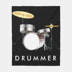 Drum Set Fleece Blanket