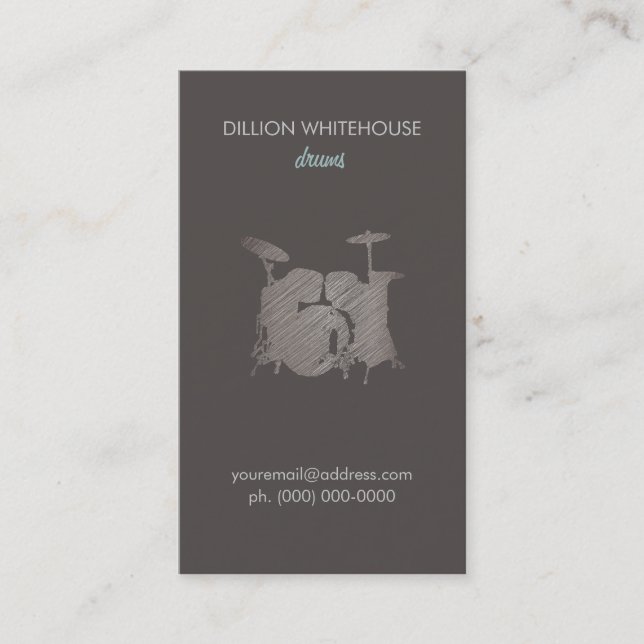 Drum Set Groupon Business Card (Front)