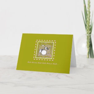 Drum Set "JAZZ it up" Greeting Card