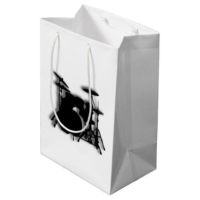 Drum Set Medium Gift Bag (Back Angled)