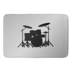 Drum Set Music Design Bath Mat