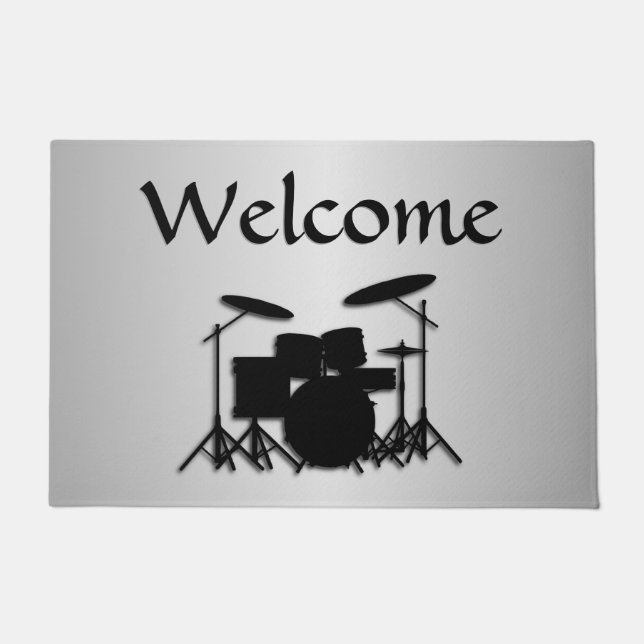 Drum Set Music Design Doormat (Front)