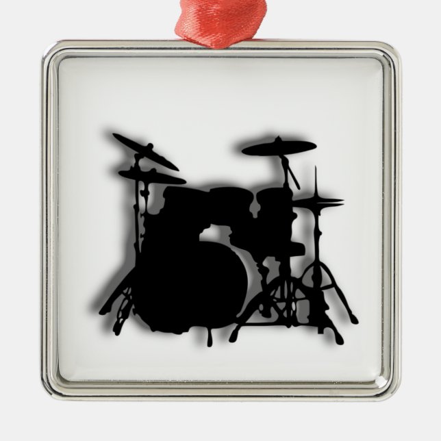 Drum Set Music Design Metal Tree Decoration (Front)