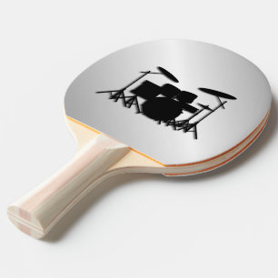 Drum Set Music Design Ping Pong Paddle