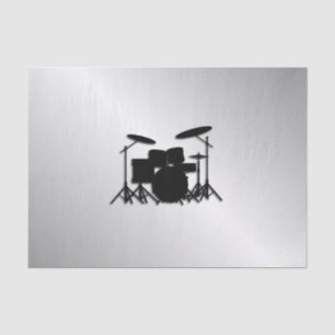 Drum Set Music Design Tissue Paper
