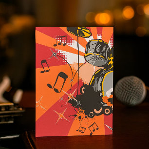 Drum Set Music Invitation