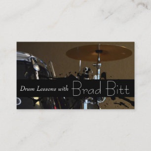 Drum Set Music Teacher Business Card