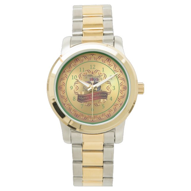 Drum Set ~ Musical Scroll ~ “Merry Christmas”  Wat Watch (Front)