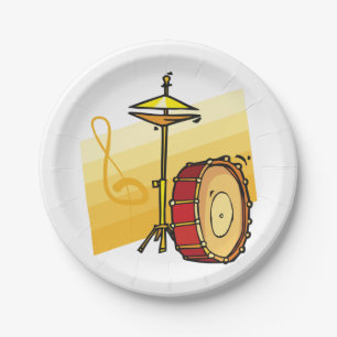 Drum Set Paper Plate