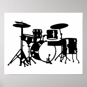Drum set percussion poster