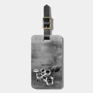 Drum Set / Personalised Gift for Drummers Luggage Tag