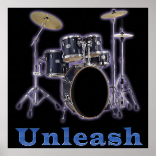 Drum set posters art