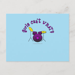 Drum Set - Purple Postcard