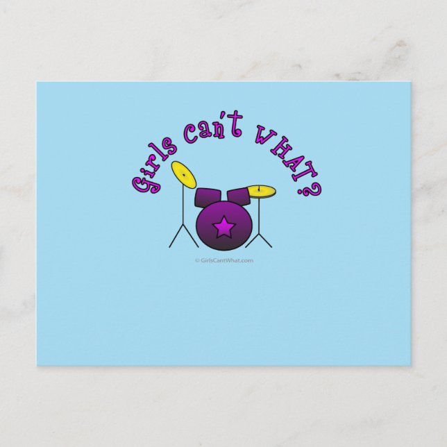 Drum Set - Purple Postcard (Front)