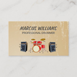 Drum set   Speakers Business Card